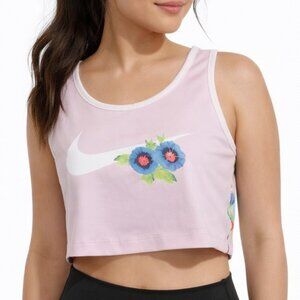 Nike Floral Cropped Athletic Top | Size XS
